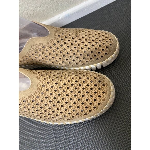 Ilsa Jacobsen Women Beige Tulip Shoes 39 Size 9 Laser Cut Slip-On Comfort Cream - Picture 8 of 15